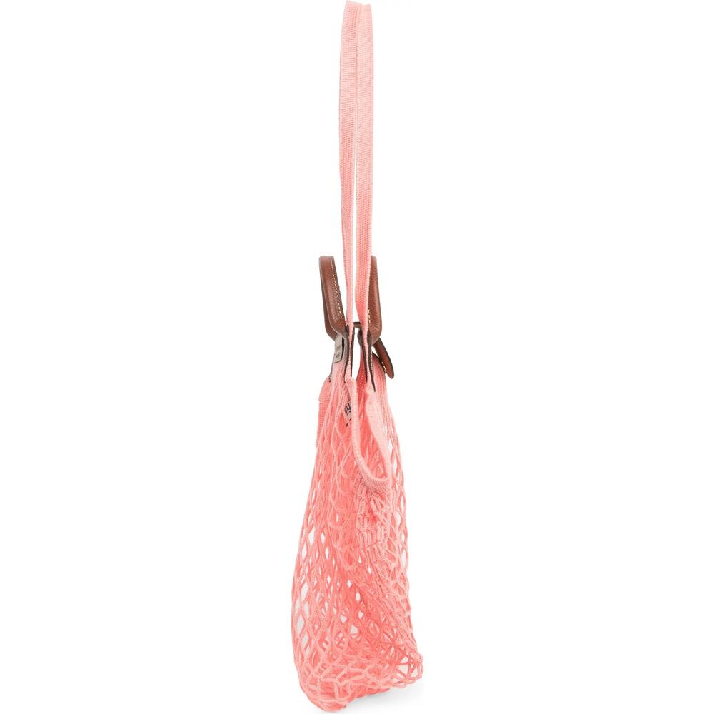 Longchamp Le Pliage Filet Mesh Knit Shoulder Bag in Blush - Picture 5 of 5